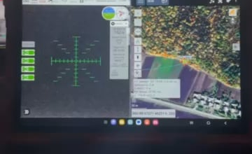 Baba Yaga of the Ukr. 47th BDE Strike Drone Company dropping explosives on Russian positions
