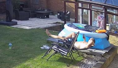 Just casually enjoy the last rays of sun while the wife puts the kids to bed…. What could possibly go wrong?