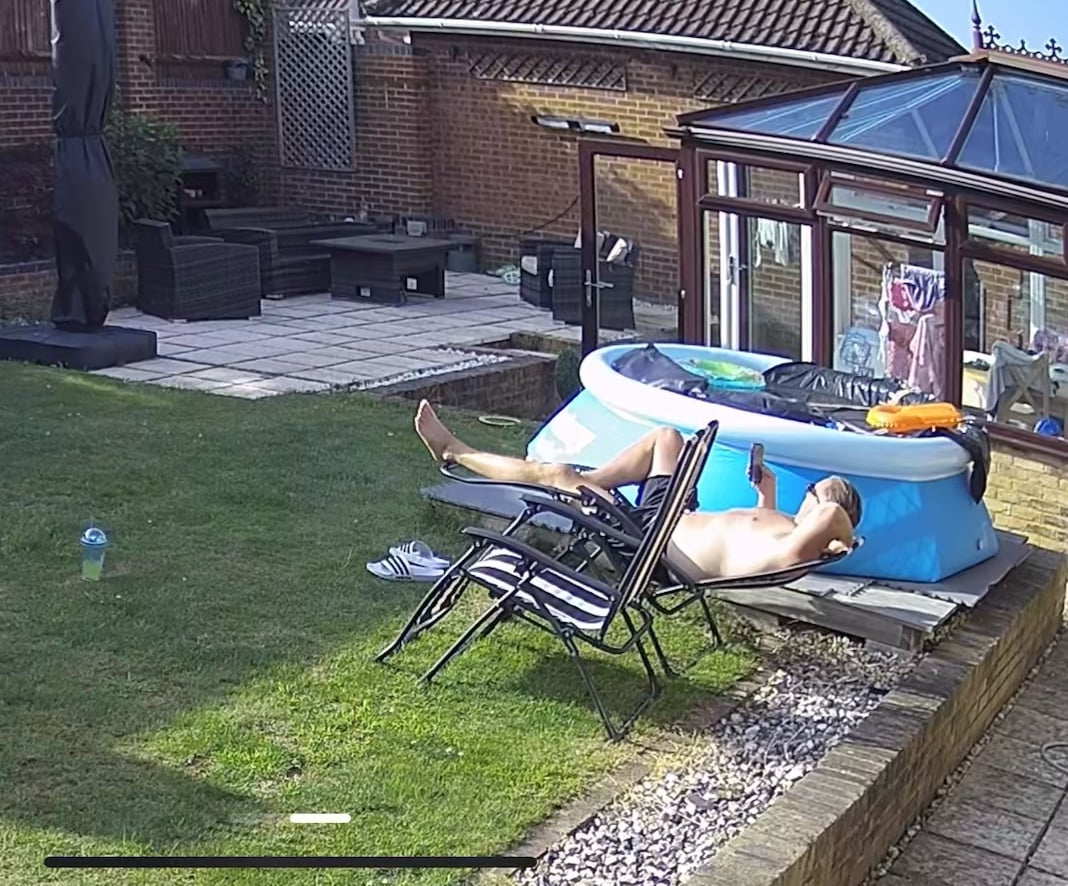 Just casually enjoy the last rays of sun while the wife puts the kids to bed…. What could possibly go wrong?