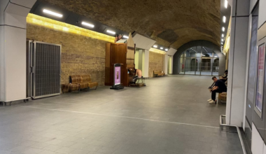 Organist at London Bridge station in the early hours of this morning. Haunting