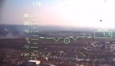 Russian Ka 52 shot down with Ukrainian MANPAD filmed from another Ka 52 February 2022 near Hostomel
