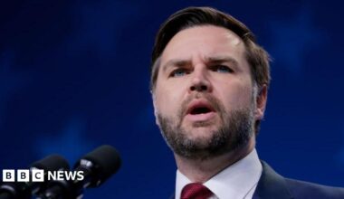 JD Vance giving a speech