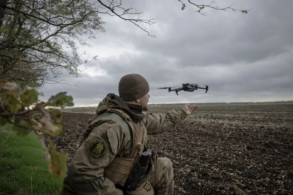 The drone unit of the 108th Territorial Defense Brigade of the Ukrainian Army continues its combat training as heavy clashes continue on the Zaporizhzhia frontline in Ukraine on November 04, 2023.