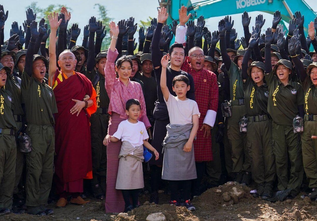 Bhutanese Royal Family Attends Groundbreaking Ceremony for Gelephu International Airport.