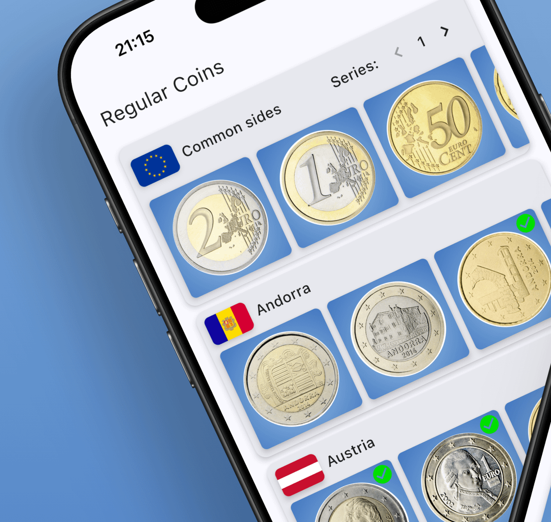 Application for learning about Euro Coins