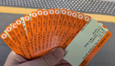 The tickets I was required to collect for a day return from Bristol to Exeter on the train with a bike. What a perfectly streamlined system.