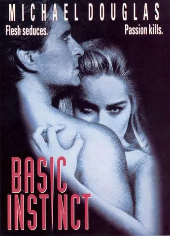 Moviestore/Shutterstock Basic Instinct, released in 1992, starred Michael Douglas and Sharon Stone.