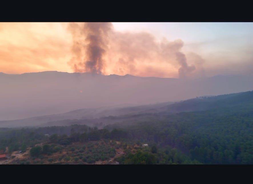 Wildfire in Arenas de San Pedro, Castilla y León