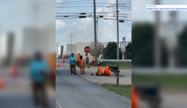 Broken natural gas line reported near Rogersville on US Highway 72