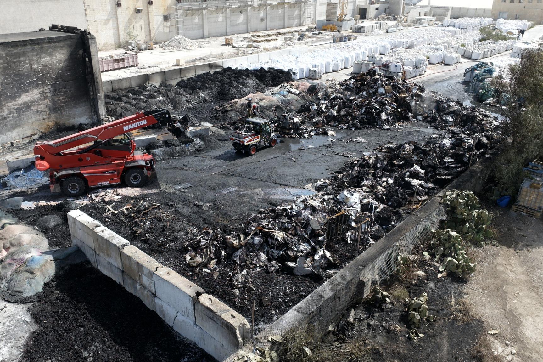 The site on Saturday morning after the fire had been extinguished. Photo: CPD/Facebook. The site on Saturday morning after the fire had been extinguished. Photo: CPD/Facebook.