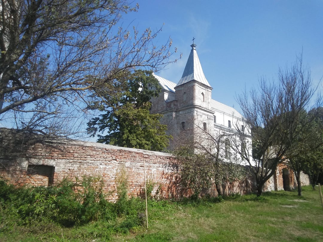 Remnant of a Polish church in Klewań