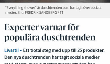 Hur många produkter har du i duschen?