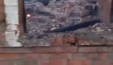 A russian military medical facility with a starlink in the occupied territories got destroyed by a Ukrainian strike