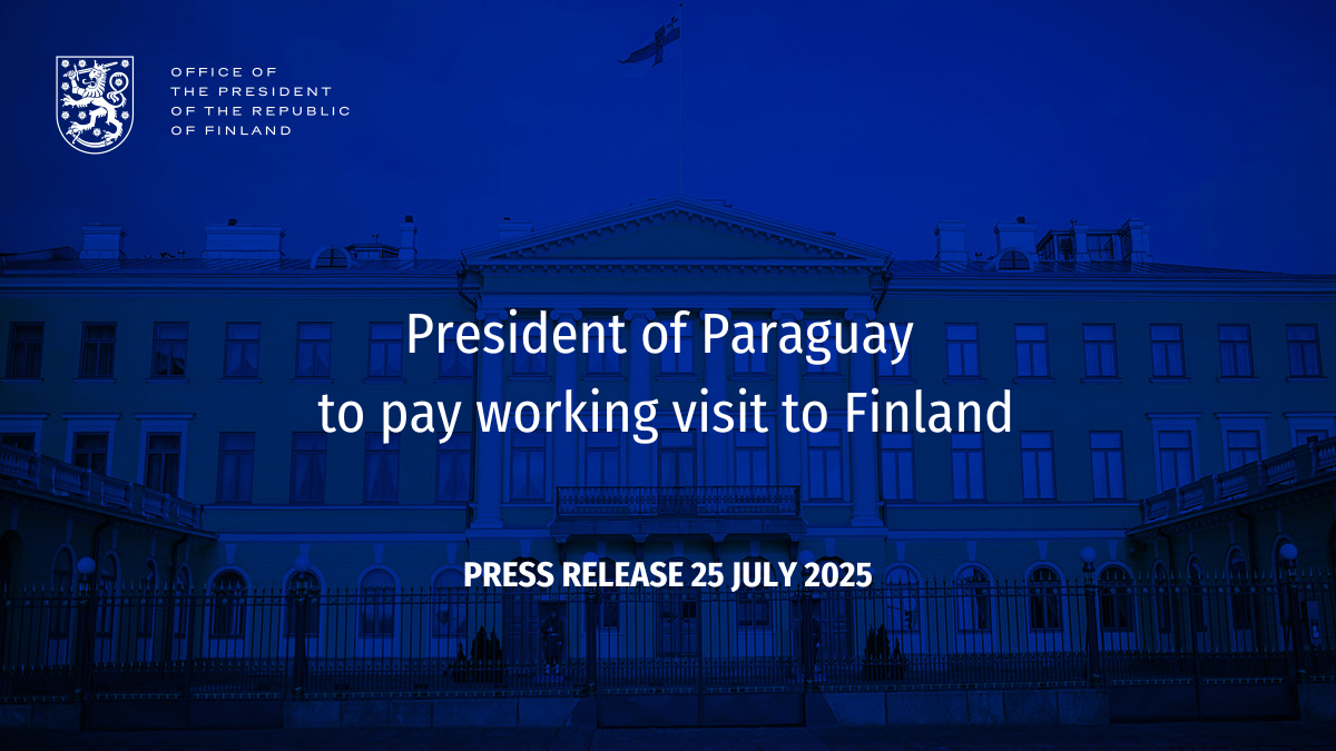 The president of my country (Paraguay) is on an official visit to Finalnd