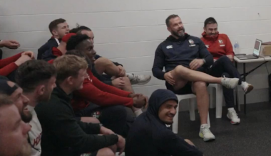 Katie Taylor gives the British and Irish lions a inspiring message before their second test in Melbourne