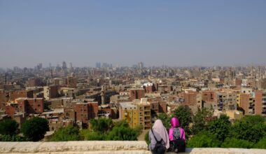 City view from Al Azhar Park in Cairo. A new report says Egypt needs to make more progress on privatisation of state assets