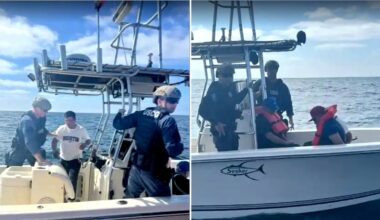 Nelegālie imigranti vētru ASV pludmales, jo krasta apsardze cīnās ar migrantu pārspriegumu, kas cēlās Baidenas vadībā
