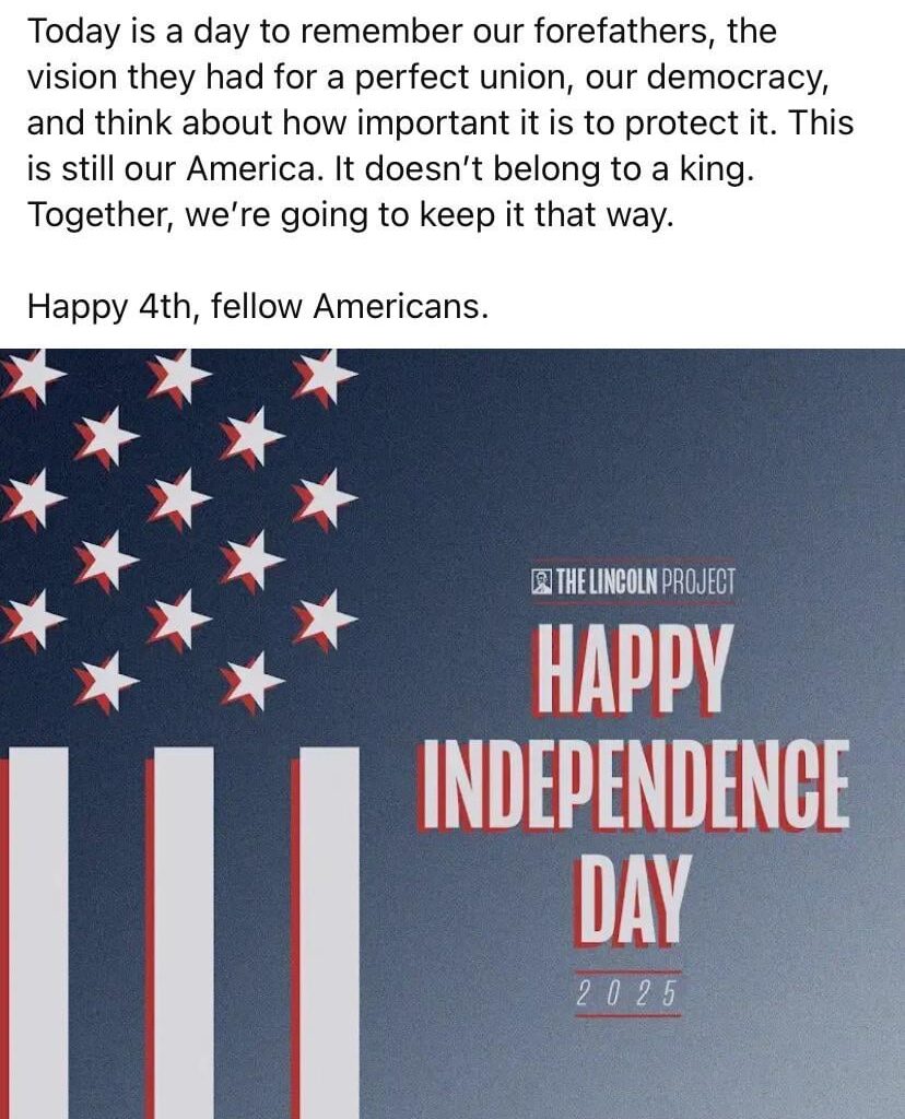 This Is Still Our America & It Doesn’t Belong To A King… Happy 4th, Fellow Americans