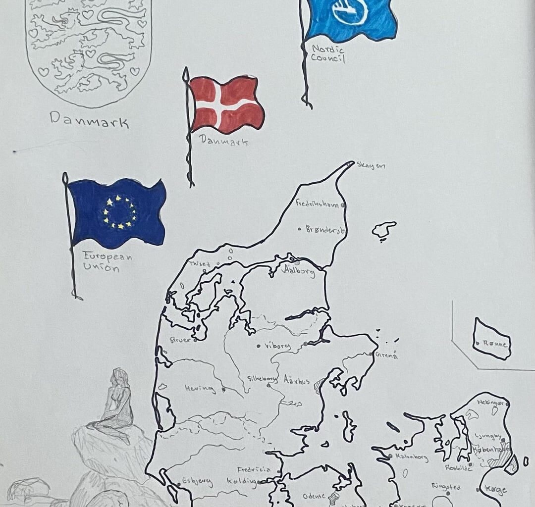 Kort over Danmark, Grønland og Færøerne