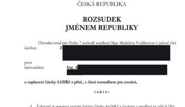 AMA: Soudil jsem se kvůli nevrácené kauci za byt (4 620,- Kč) a vyhrál jsem. Rozsudek in post.