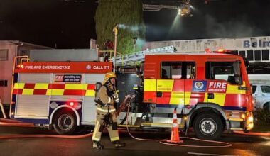 Twenty-one crews from across Akl called to Henderson laundromat fire