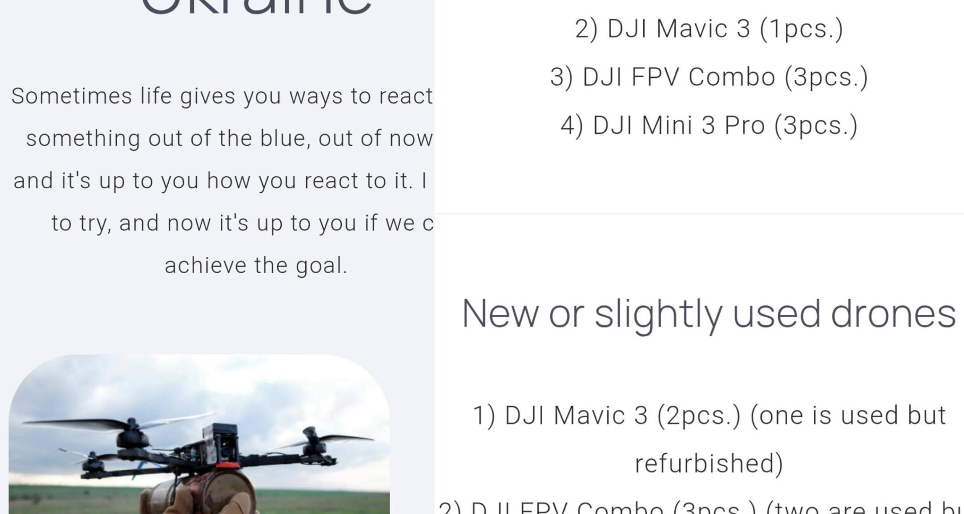 My initiative Drones for Ukraine. Please check it out