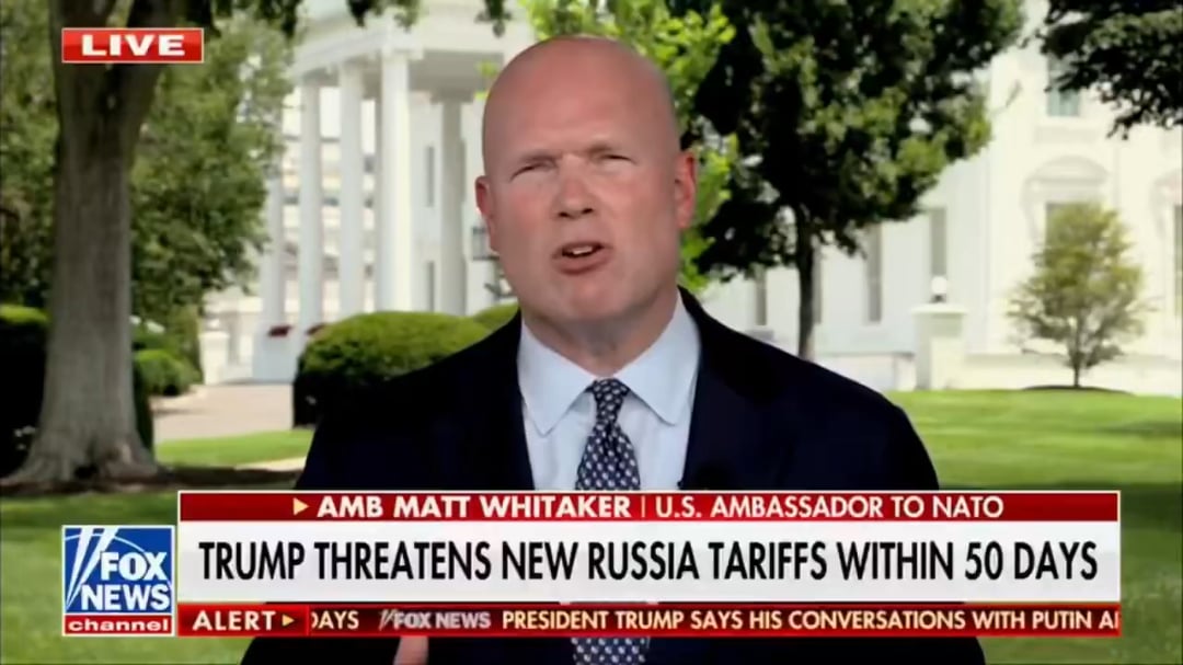 The US is ending free military aid to Ukraine, says the country's permanent representative to NATO Matthew Whitaker on Fox News. New weapons will be delivered - but paid by Canada and Europe. 15.07.2025