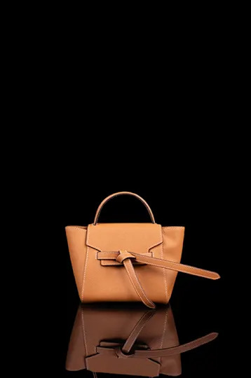 Serrano Camel Saffiano Calfskin Bag