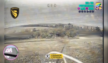 FPV's of the Border unit of unmanned aerial systems "Fenix" destroyed a camouflaged T-80BVM Obr.2022, Kostiantynivka direction, July 2025