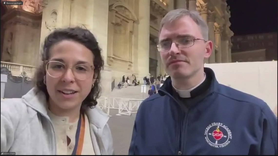 Arlington Diocese members paying respects to Pope Francis in Rome
