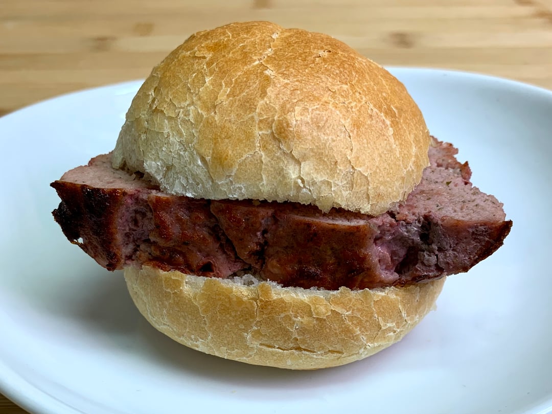 My first go at some homemade Leberkäse on fresh made Brötchen