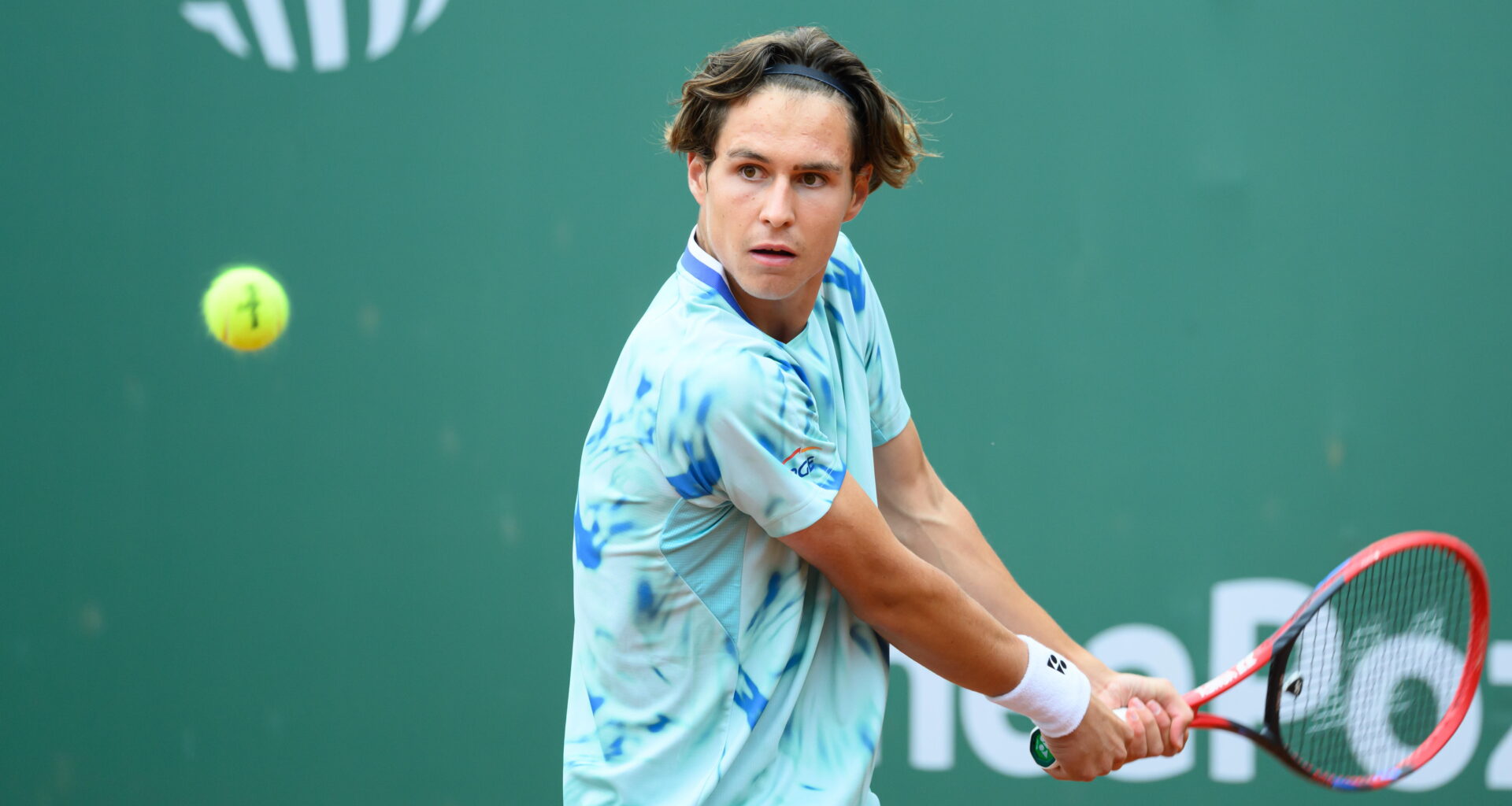 Archival photo. Polands Alan Ważny in action during the first round of the ATP Challenger Enea Poznań Open, June 16, 2025.