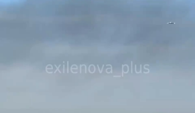 A Russian civilian films an incoming Ukrainian UAV attacking the JSC Radiozavod plant in Pensa, Russia.