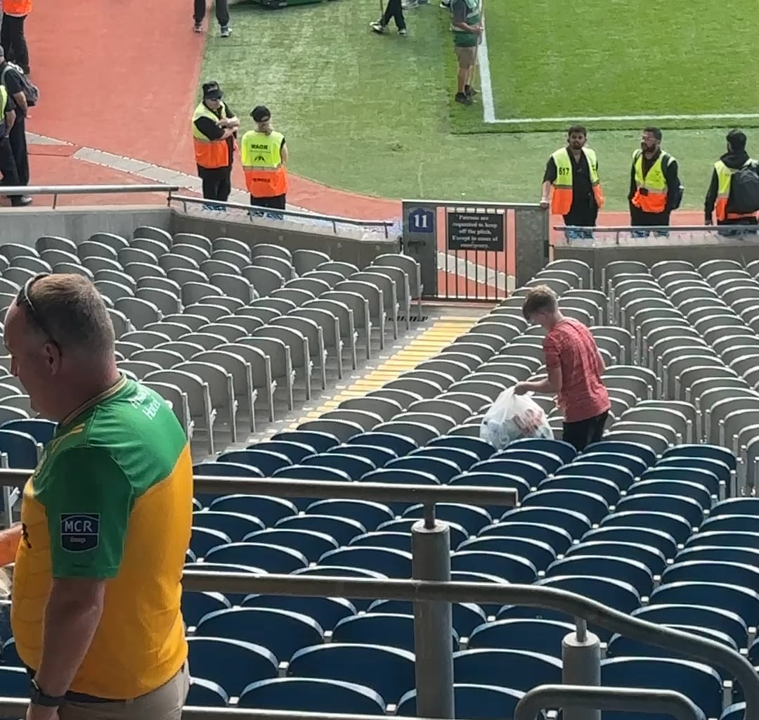 Young lads paying off their ticket