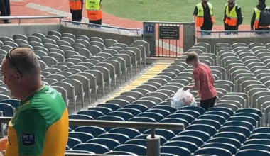 Young lads paying off their ticket