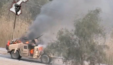 S-5 Rocket attack on a US Humvee. Baghdad, Iraq 2006~2007.