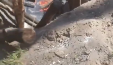 Russian soldiers film their burning positions. July 2025