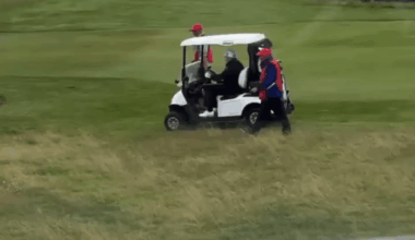 Trump caught cheating at golf with his caddie's help