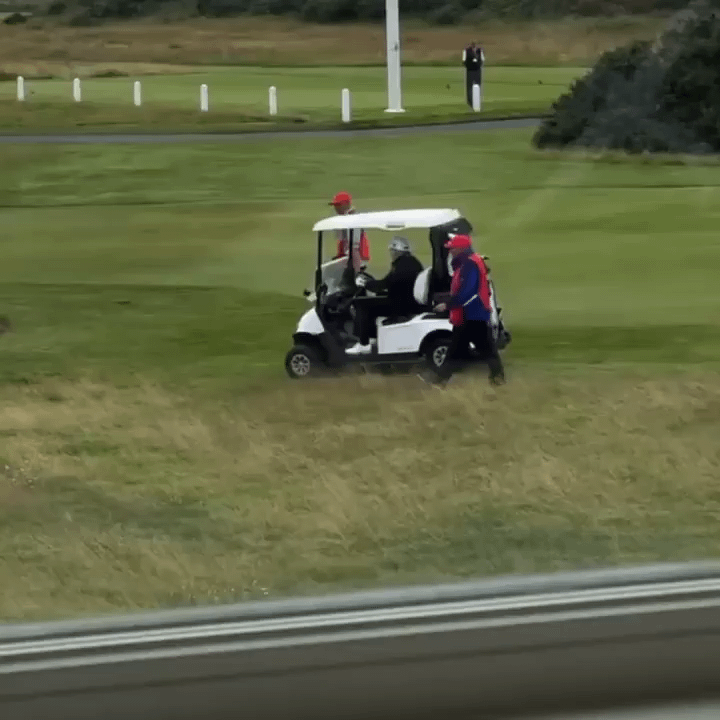 Trump caught cheating at golf with his caddie's help
