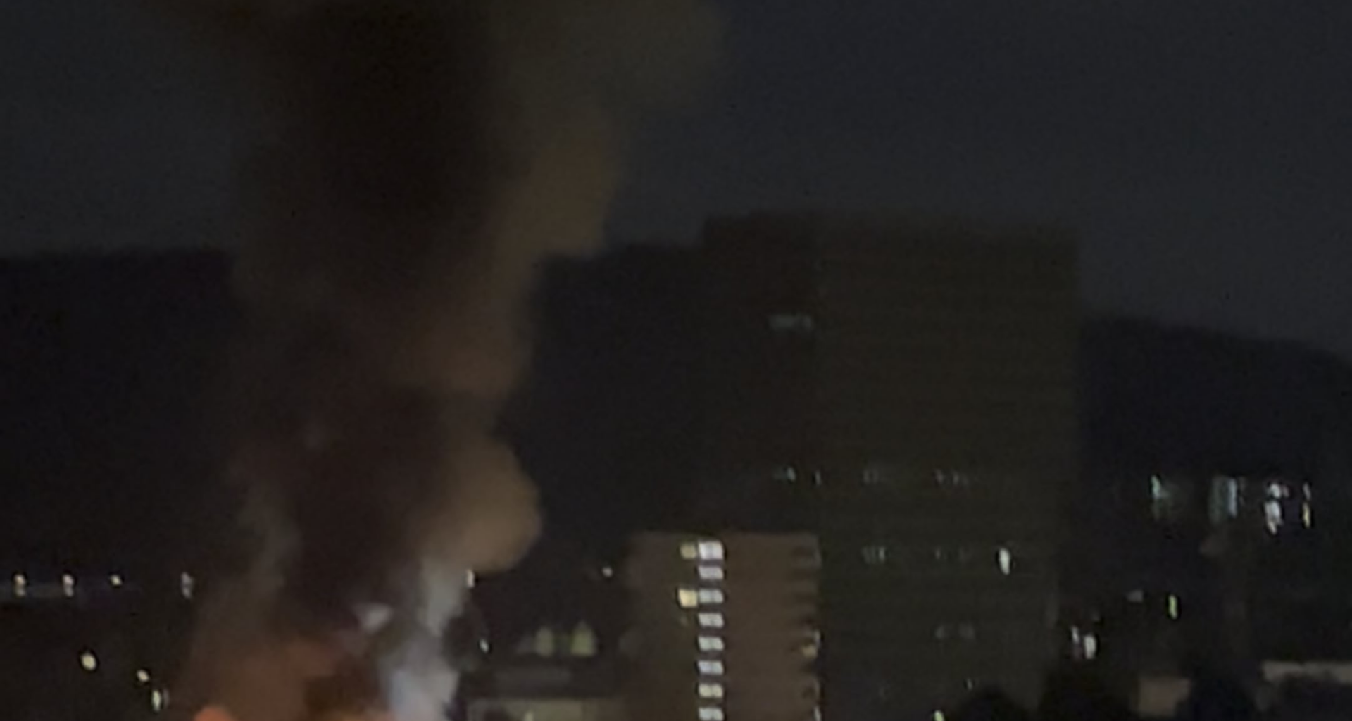Building on fire in Zürich