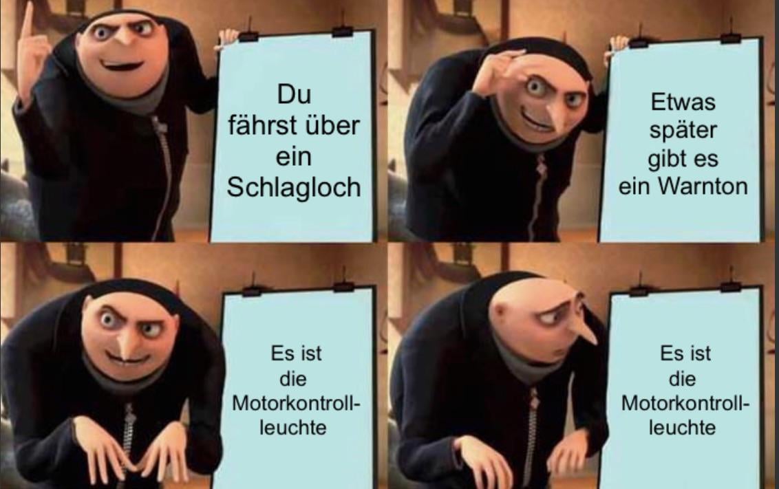 Zum Glück nicht die neuen Reifen, hab ich recht?