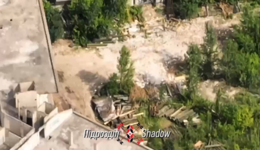 HIMARS GMLRS strikes Russian rocket artillery storage in occupied Makiivka, Donetsk. No less than 75 volleys for the Grad MLRS were destroyed in an epic explosion.  [July 4th 2023]