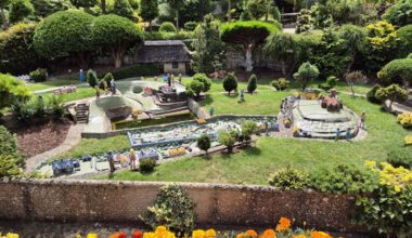 A model village that contains a model of the model village, which itself includes a model of the model of the model village within it.