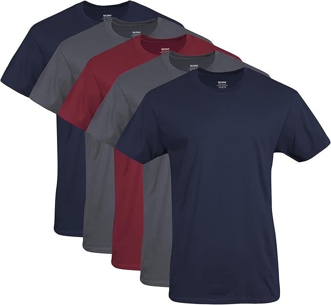 Gildan Mens Platinum Crew T-Shirts. (Image via Amazon Canada)