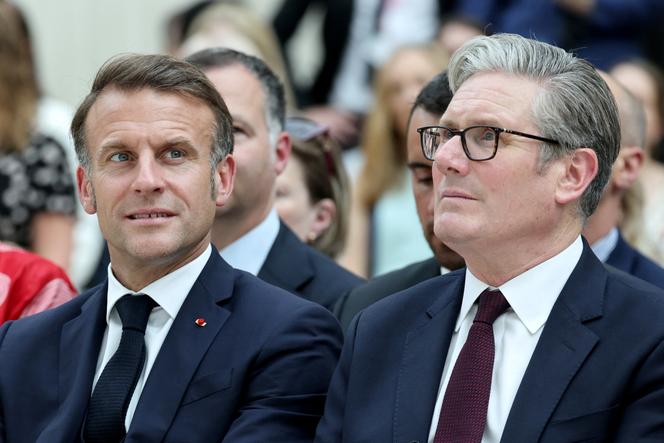 France's President Emmanuel Macron and Britain's Prime Minister Keir Starmer attend a ceremony during their visit to The British Museum in London, Britain, July 9, 2025.