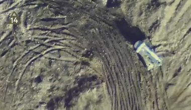 Russian Buk SAM system is destroyed, resulting in a rather spectacular explosion