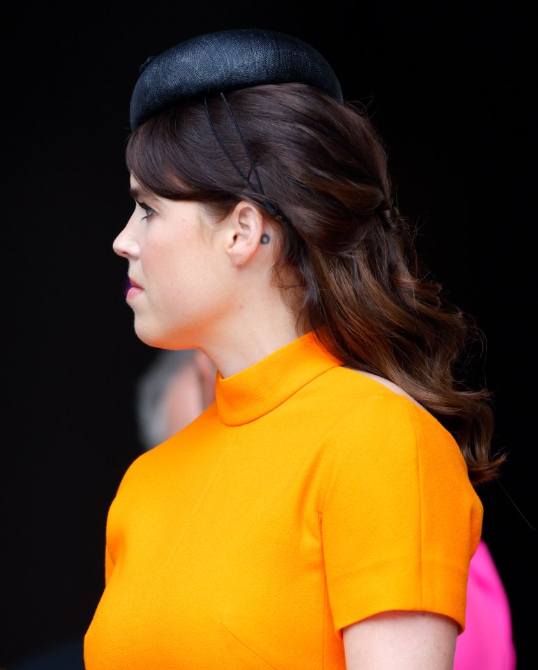 Princess Eugenie at a Platinum Jubilee service.