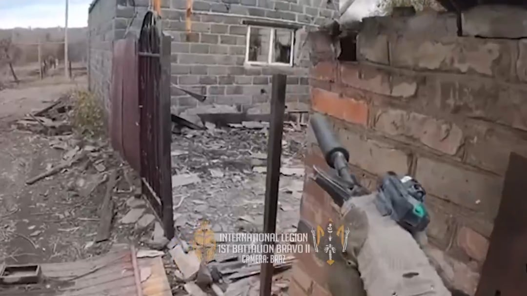 Fragments of combat work by Lithuanian volunteer Žilvinas Brazauskas, alias "BRAZ," as part of the "Bravo 2" unit of the International Legion. During fierce fighting, the soldier was heavily wounded. [Published July 2025]