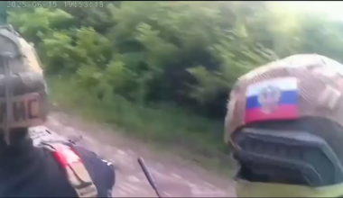 Russian POV of the Russian ATV driver getting hit in Sumny Ukraine