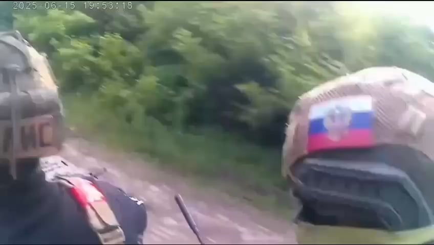 Russian POV of the Russian ATV driver getting hit in Sumny Ukraine